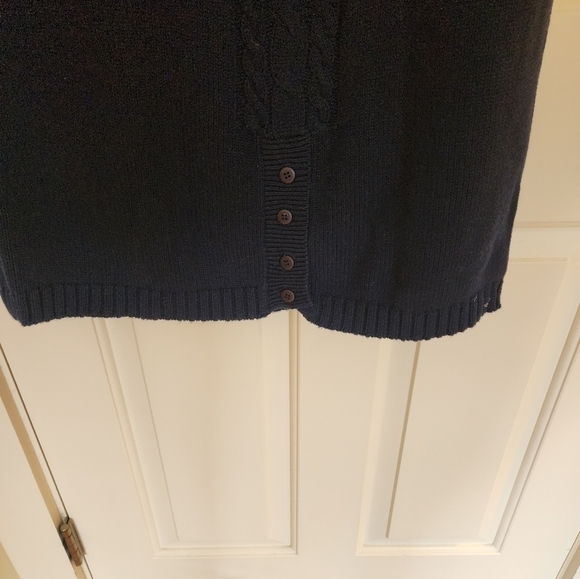 Vintage Carroll Reed navy cotton cable knit maxi skirt winter size xl - Picture 4 of 8